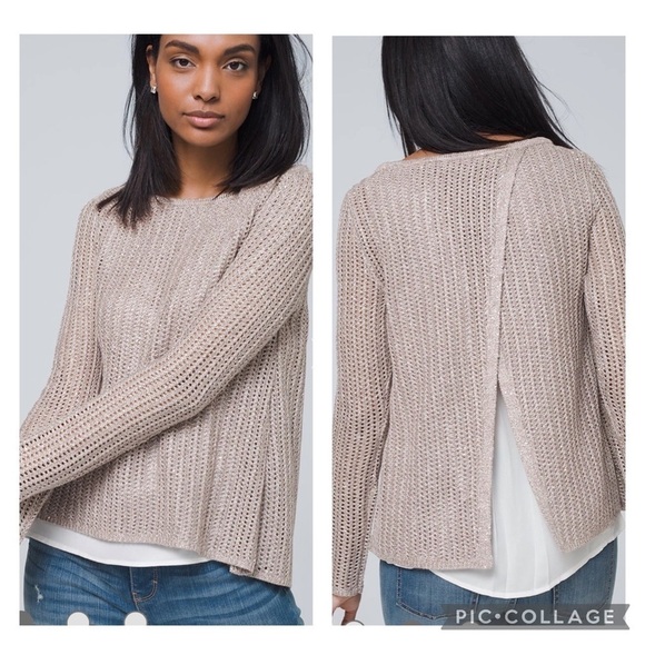 White House Black Market Sweaters - Nwot Whbm Sequin Twofer Sweater